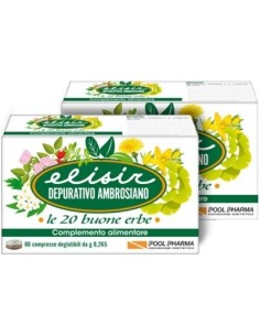 Elisir Depurativo Ambrosiano Le 20 Buone Erbe Integratore Intestinale 80 Compresse